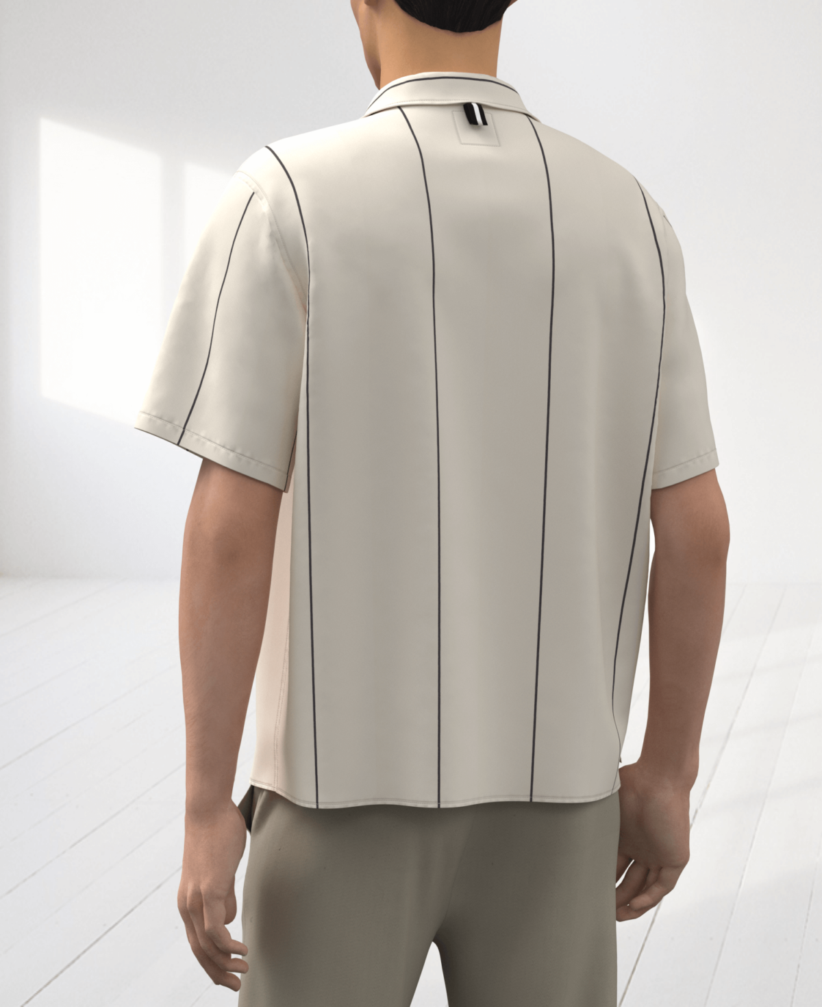 California Regular Fit Dobby Weave Striped Twill Men's Shirt