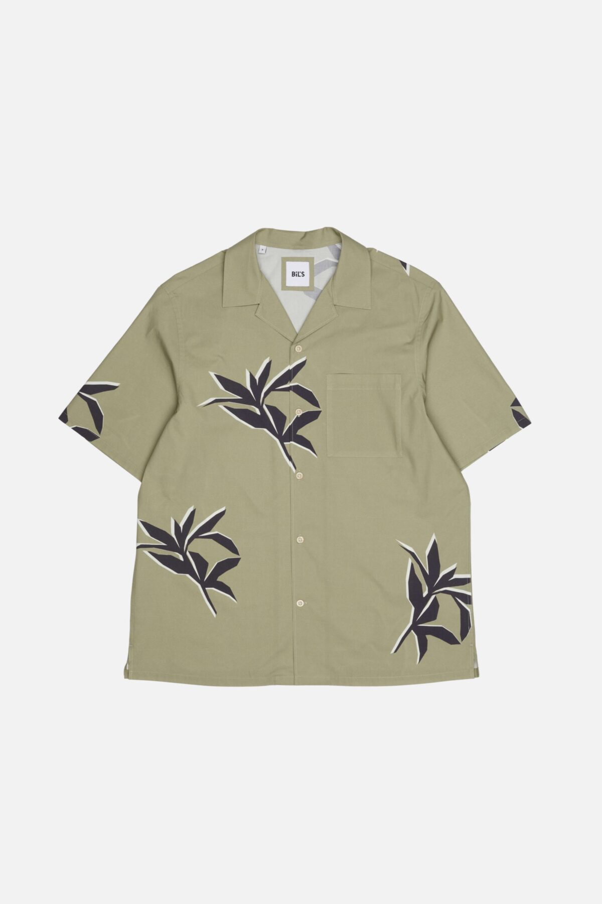 California Leaf-Patterned Camp Collar Men's Shirt