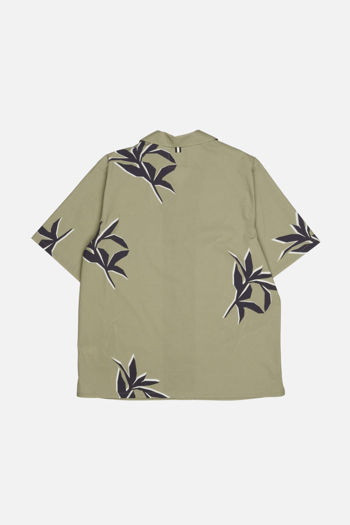 California Leaf-Patterned Camp Collar Men's Shirt
