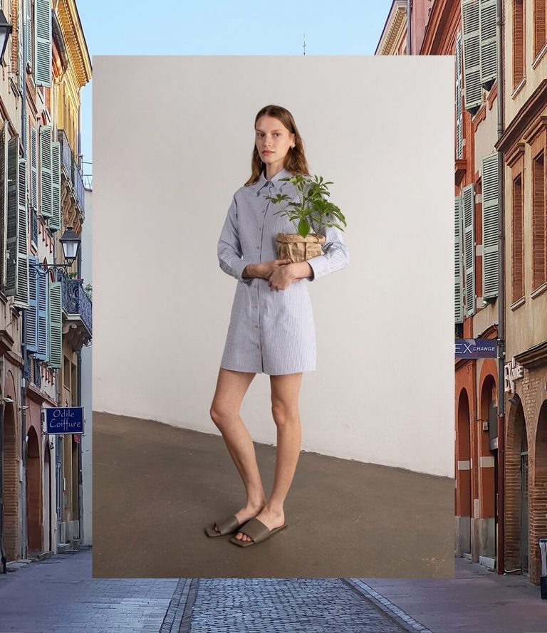 Toulouse Organik Kumaş Kadın Gömlek Elbise